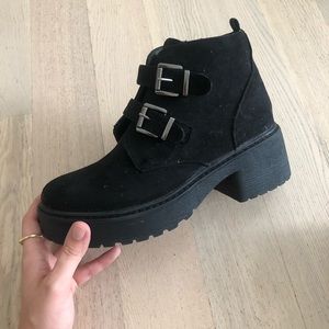 Black combat boot from ASOS